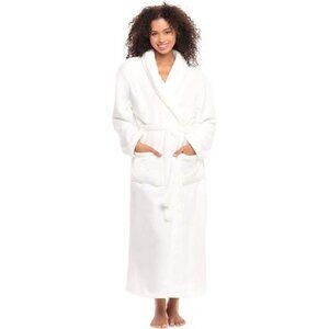 Women's Warm Fleece Winter Robe, Long Plush Bathrobe